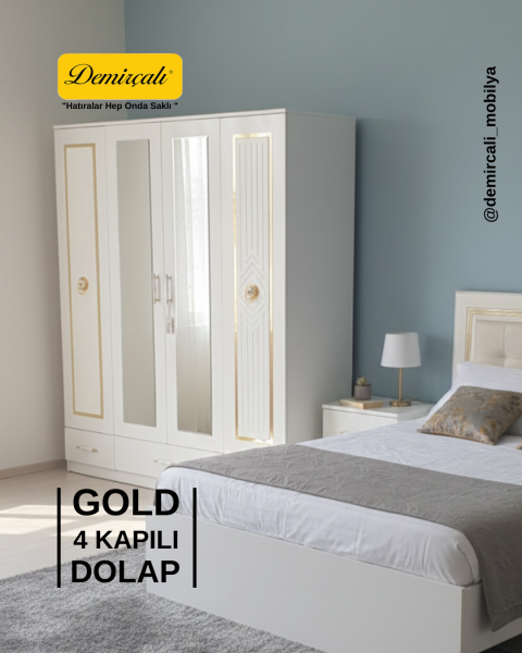Gold 4 Kapaklı Dolap